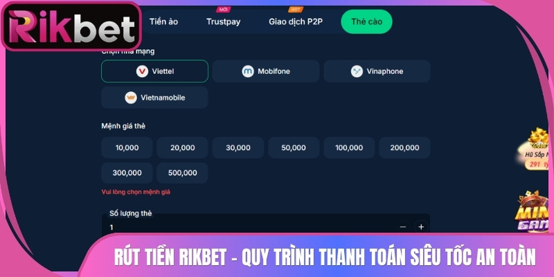 Rút Tiền Rikbet 1 Rút Tiền Rikbet - Quy Trình Thanh Toán Siêu Tốc An Toàn
